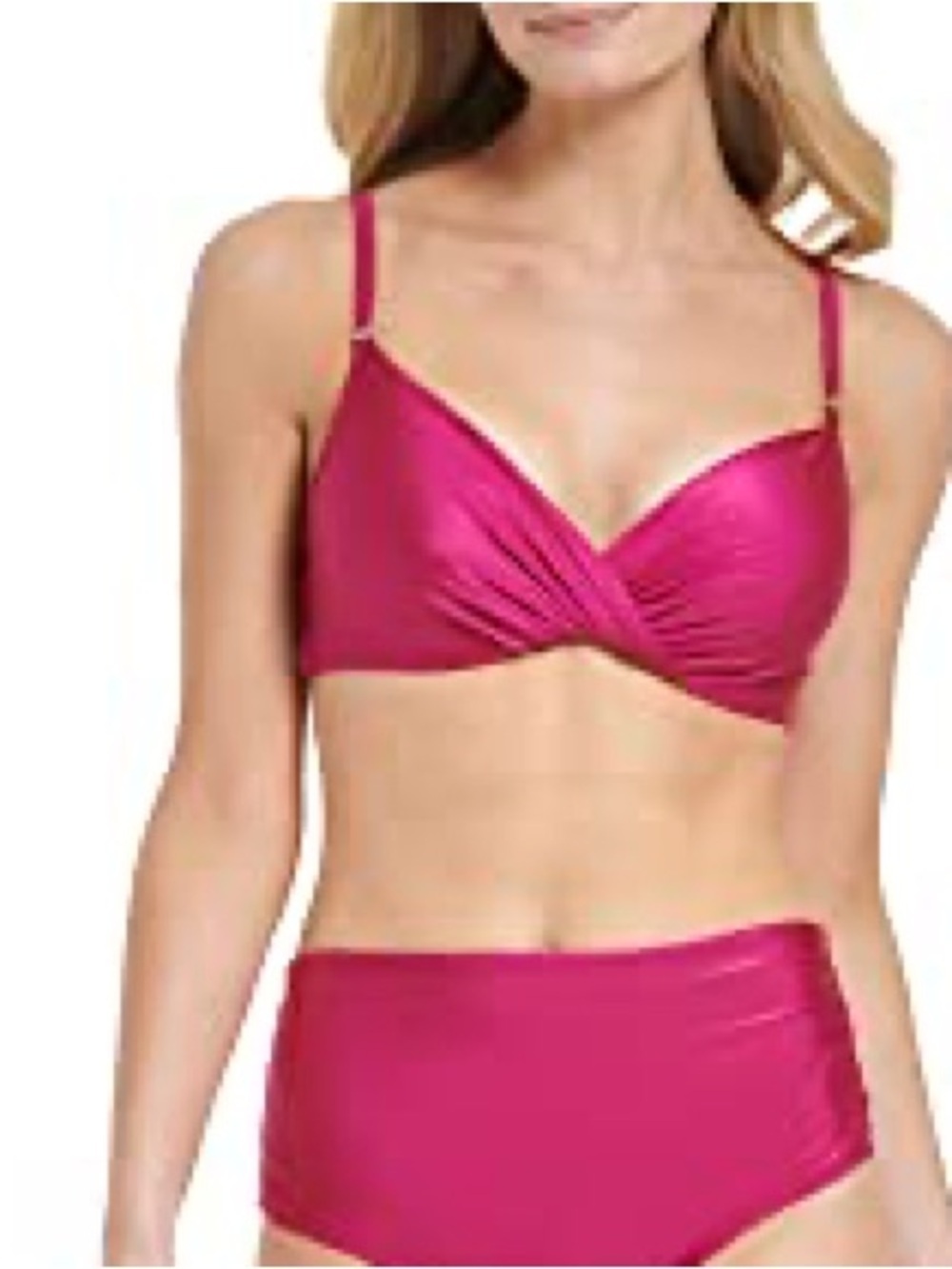 Calvin Klein Fuchsia Shimmer Swim Top Women S
Twist-Front Underwire